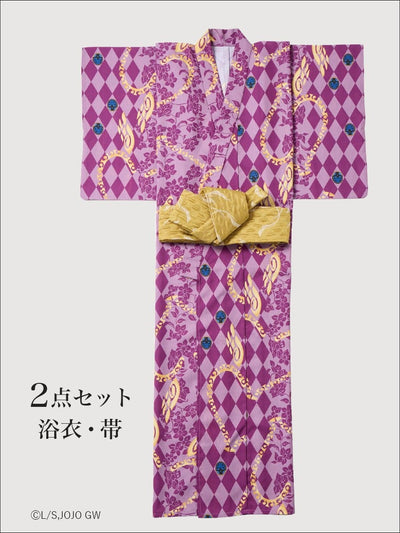 JoJo's Bizarre Adventure Golden Wind x Furifu Men's Yukata and Obi Set - Giorno Giovanna [Release Jun 19 2026]