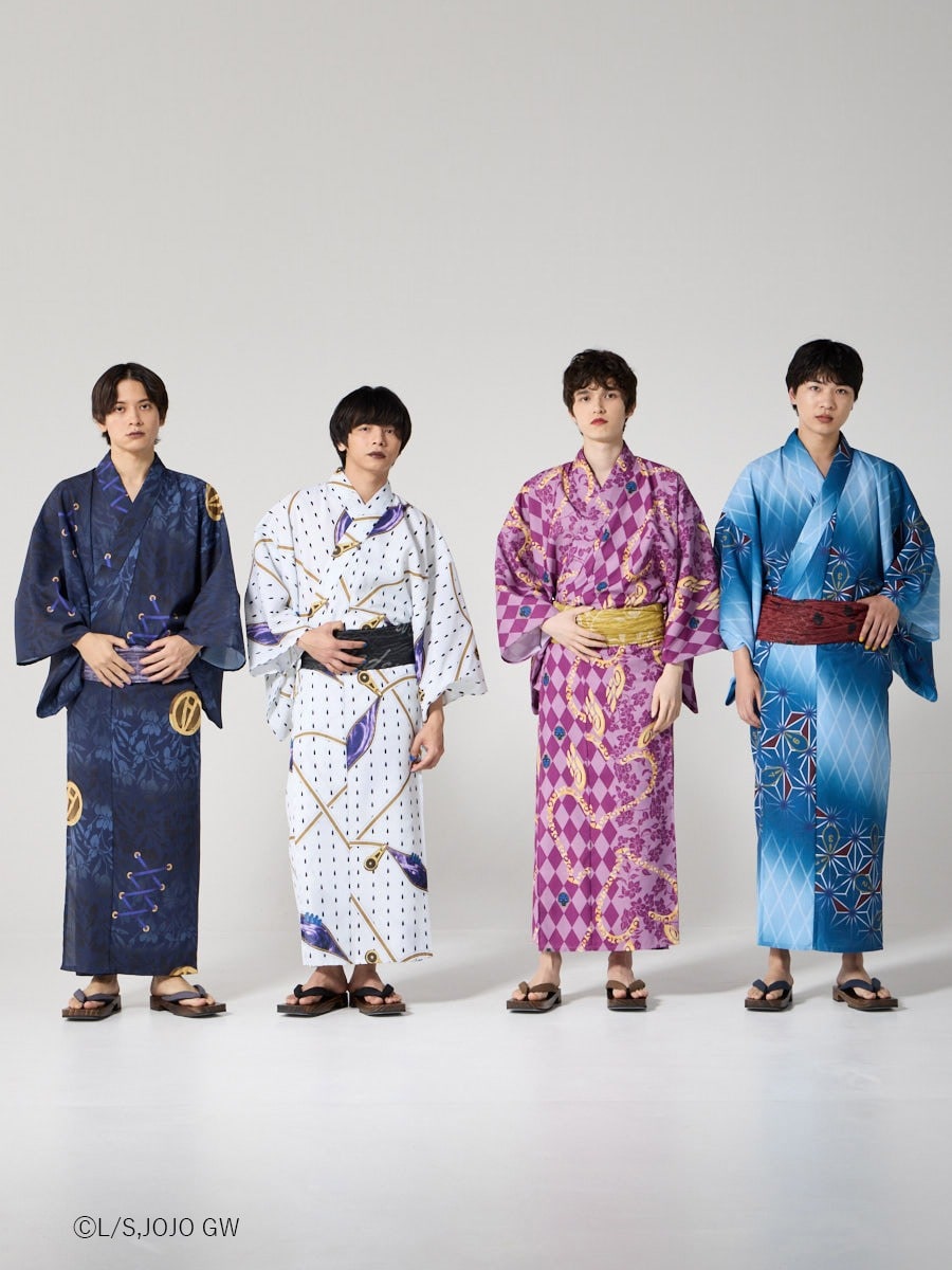 JoJo's Bizarre Adventure Golden Wind x Furifu Men's Yukata and Obi Set - Giorno Giovanna [Release Jun 19 2026]