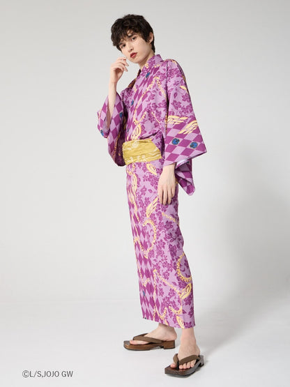 JoJo's Bizarre Adventure Golden Wind x Furifu Men's Yukata and Obi Set - Giorno Giovanna [Release Jun 19 2026]