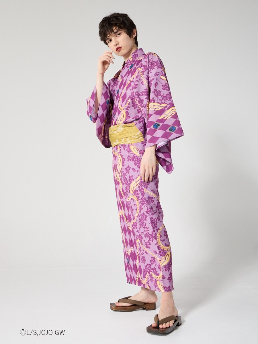JoJo's Bizarre Adventure Golden Wind x Furifu Men's Yukata and Obi Set - Giorno Giovanna [Release Jun 19 2026]