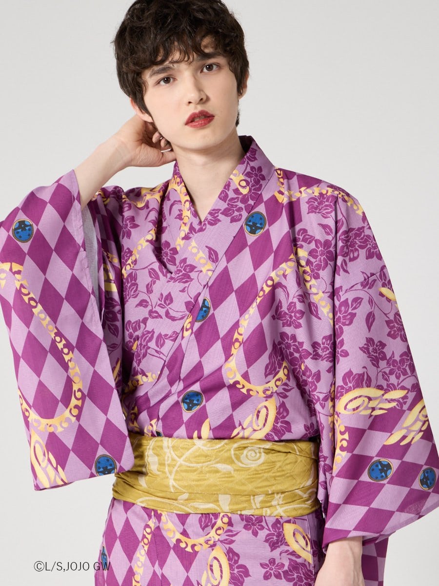 JoJo's Bizarre Adventure Golden Wind x Furifu Men's Yukata and Obi Set - Giorno Giovanna [Release Jun 19 2026]