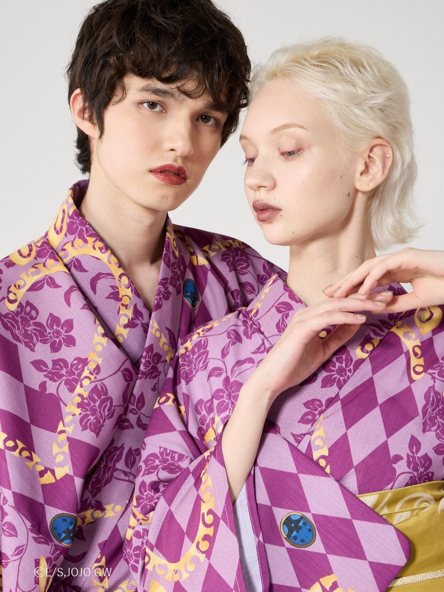 JoJo's Bizarre Adventure Golden Wind x Furifu Men's Yukata and Obi Set - Giorno Giovanna [Release Jun 19 2026]
