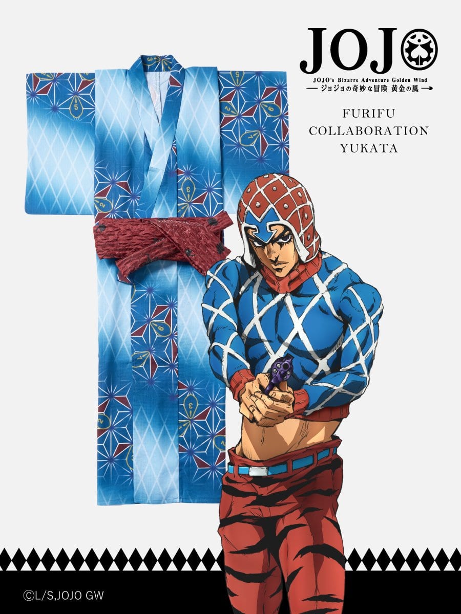 JoJo's Bizarre Adventure Golden Wind x Furifu Men's Yukata and Obi Set - Guido Mista [Release Jun 19 2026]