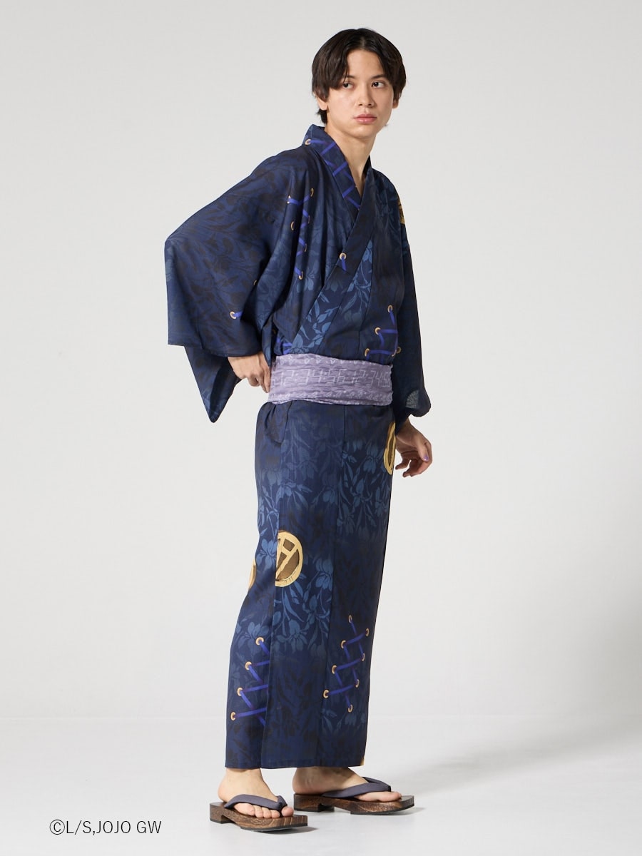 JoJo's Bizarre Adventure Golden Wind x Furifu Men's Yukata and Obi Set - Leone Abbacchio [Release Jun 19 2026]