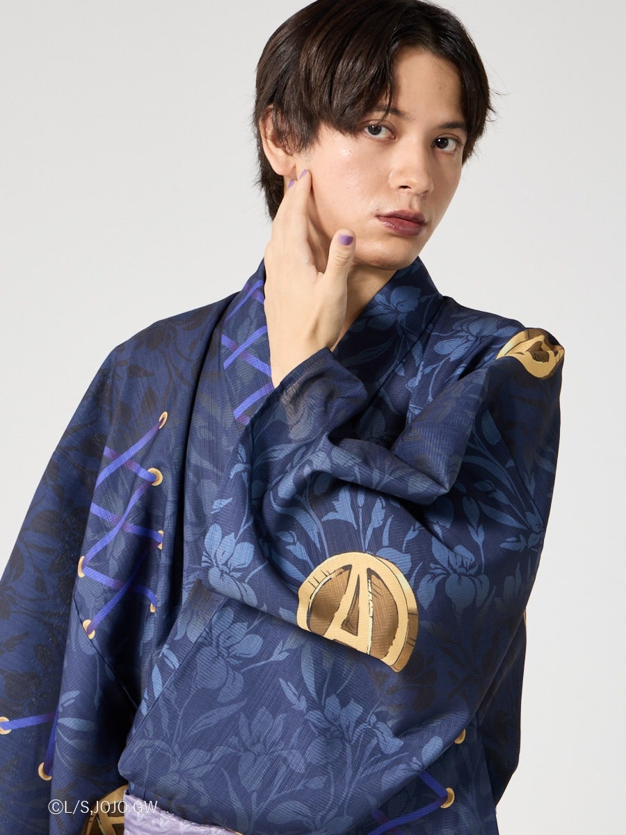 JoJo's Bizarre Adventure Golden Wind x Furifu Men's Yukata and Obi Set - Leone Abbacchio [Release Jun 19 2026]