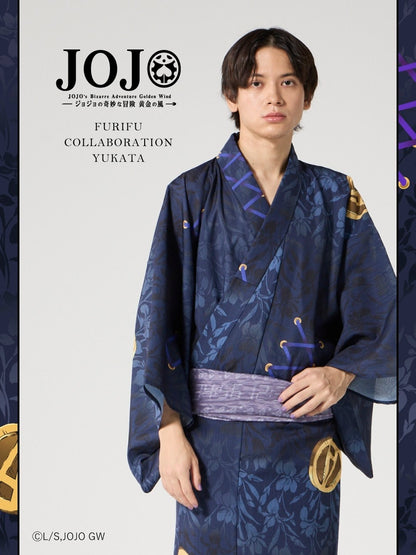 JoJo's Bizarre Adventure Golden Wind x Furifu Men's Yukata and Obi Set - Leone Abbacchio [Release Jun 19 2026]