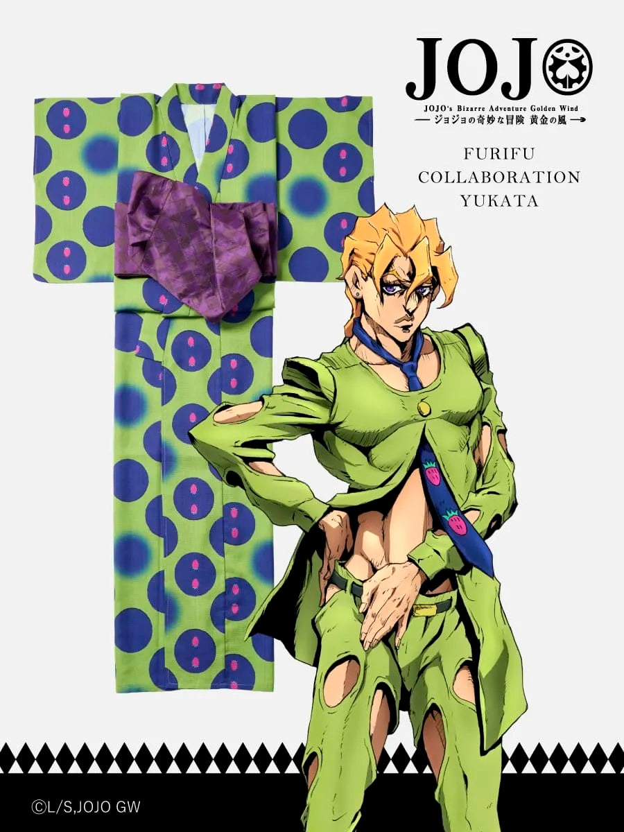 JoJo's Bizarre Adventure Golden Wind x Ladies Furifu Yukata and Obi Set - Pannacotta Fugo [Release Jun 19 2026]