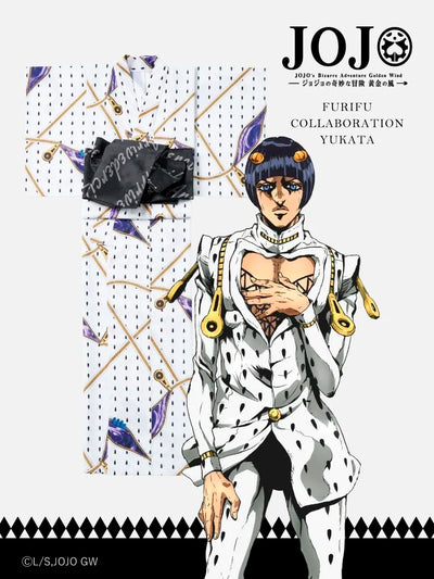 JoJo's Bizarre Adventure Golden Wind x Ladies Furifu Yukata and Obi Set - Bruno Bucciarati [Release Jun 19 2026]