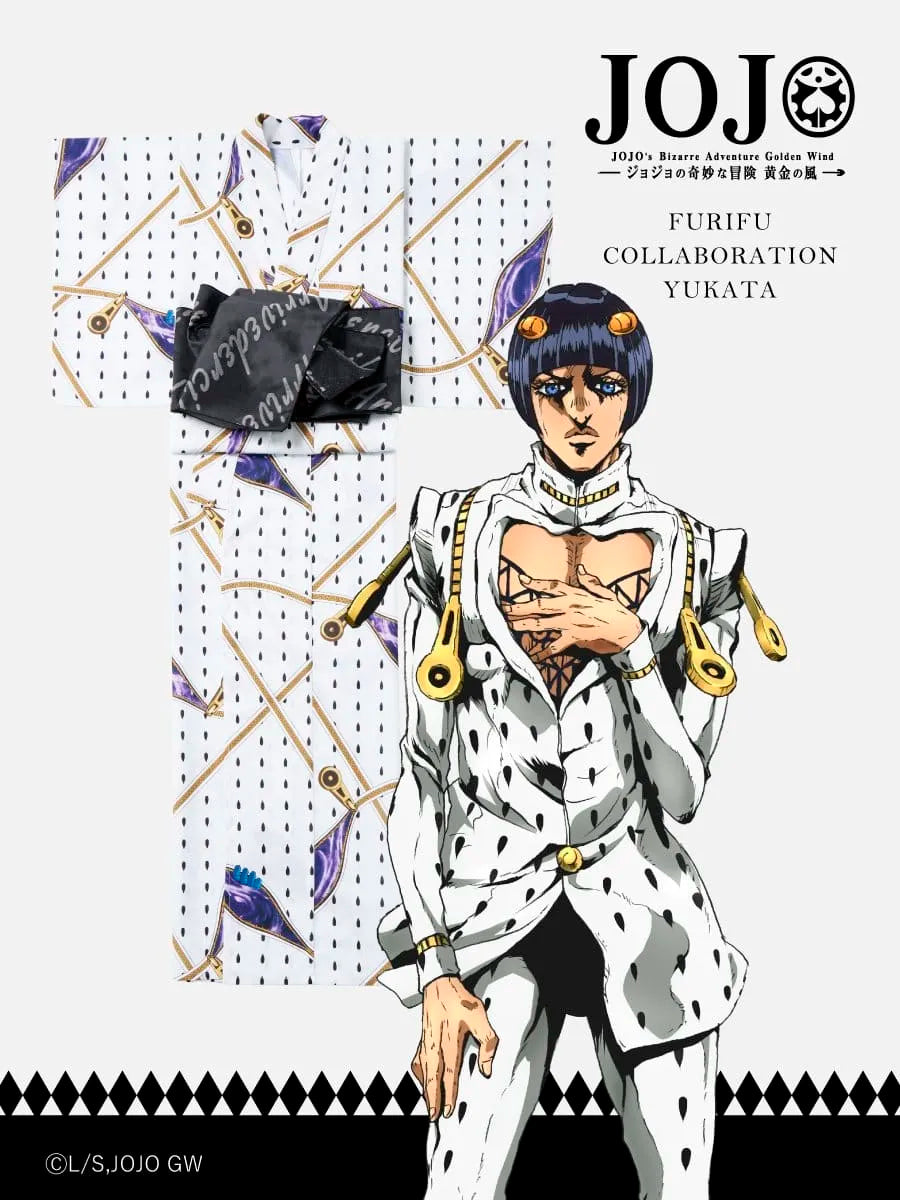JoJo's Bizarre Adventure Golden Wind x Ladies Furifu Yukata and Obi Set - Bruno Bucciarati [Release Jun 19 2026]