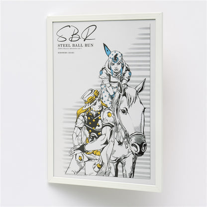 JoJo's Bizarre Adventure Part 7 Steel Ball Run -  Frame B4 Poster of Hirohiko Araki's Original Illustration [Pre-Order Sep 2026]