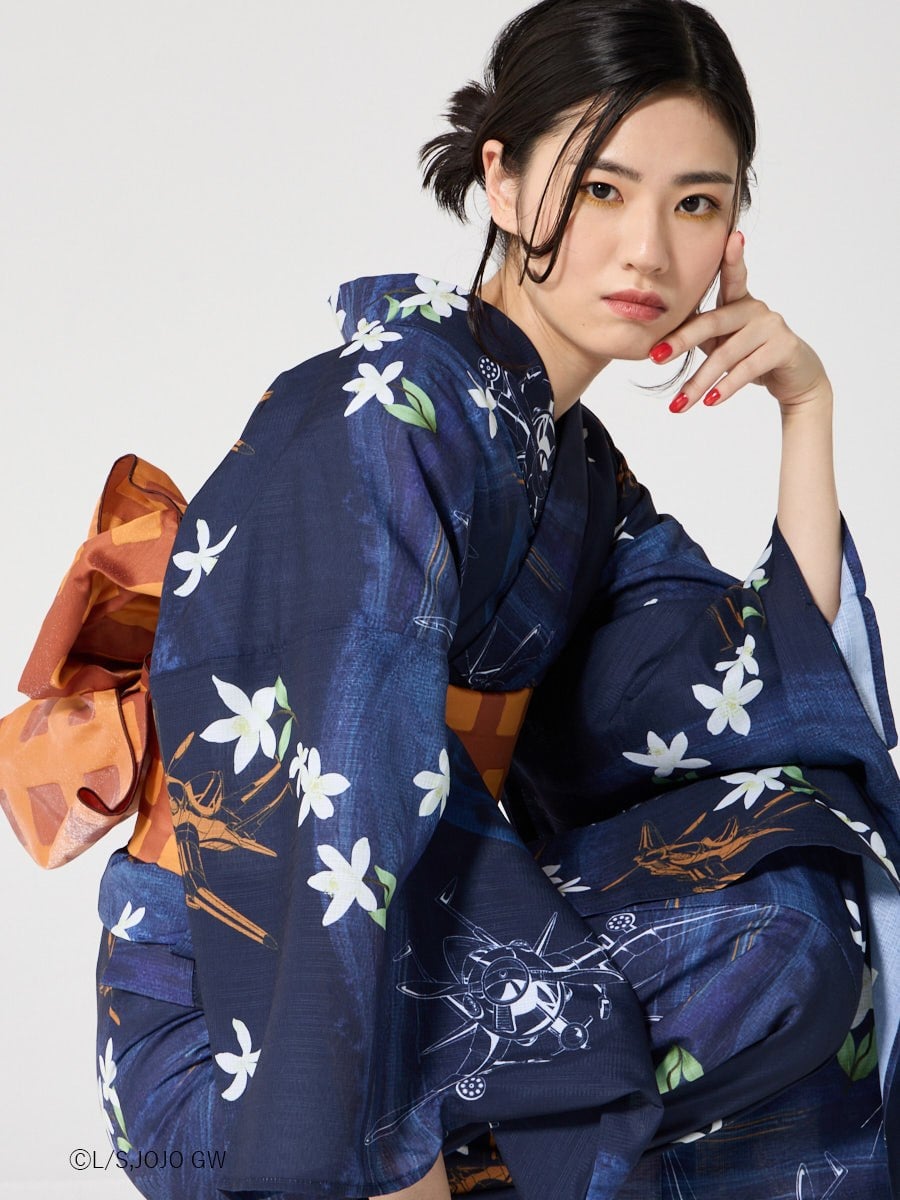 JoJo's Bizarre Adventure Golden Wind x Furifu Ladies Yukata and Obi Set - Narancia Ghirga [Release Jun 19 2026]