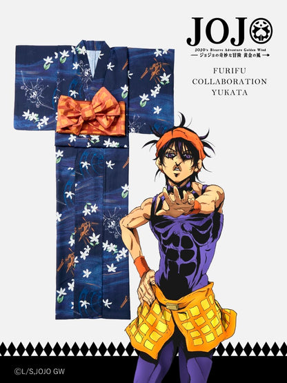 JoJo's Bizarre Adventure Golden Wind x Furifu Ladies Yukata and Obi Set - Narancia Ghirga [Release Jun 19 2026]