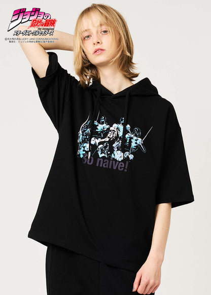 JoJo's Bizarre Adventure x Graniph Fashion Collection - Jean Pierre Polnareff Oversized Short-Sleeve Hoodie [Release April 28, 2026]