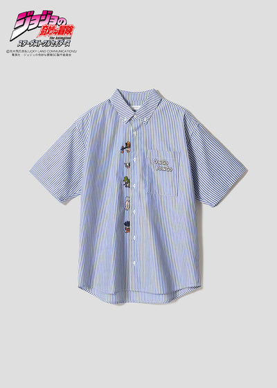 JoJo's Bizarre Adventure x Graniph Fashion Collection - Zenyatta Mondatta Brothers Loose Fit Short Sleeve Shirt [Release April 28, 2026]