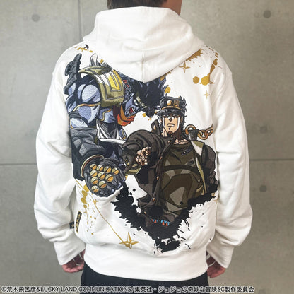 JoJo's Bizarre Adventure Karakuri Tamashii x Stardust Crusaders - Jotaro Kujo Embroidered Hoodie (2 Types) [Pre-Order May 2026]