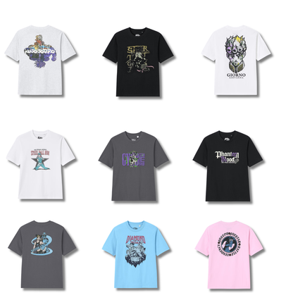 JoJo's Bizarre Adventure X GU - Jojo's Bizarre Adventure Graphic T-Shirt (9 Types) [Pre-Order Apr 2026]