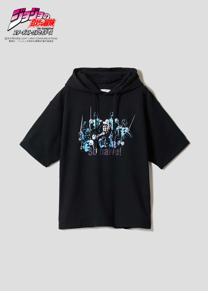 JoJo's Bizarre Adventure x Graniph Fashion Collection - Jean Pierre Polnareff Oversized Short-Sleeve Hoodie [Release April 28, 2026]