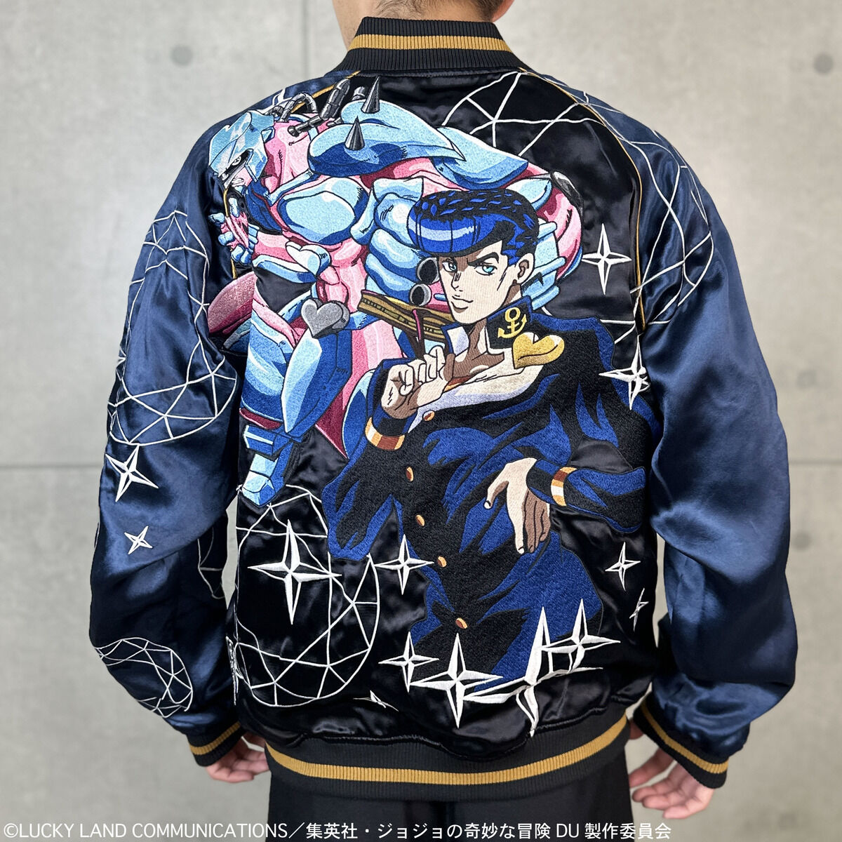 JoJo's Bizarre Adventure x Karakuri Tamashii Diamond is Unbreakable - Reversible Embroidered Sukajan Jacket Josuke Higashikata Model [Pre-Order Nov 2025]