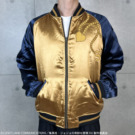 JoJo's Bizarre Adventure x Karakuri Tamashii Diamond is Unbreakable - Reversible Embroidered Sukajan Jacket Josuke Higashikata Model [Pre-Order Nov 2025]