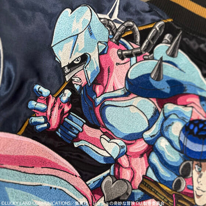 JoJo's Bizarre Adventure x Karakuri Tamashii Diamond is Unbreakable - Reversible Embroidered Sukajan Jacket Josuke Higashikata Model [Pre-Order Nov 2025]