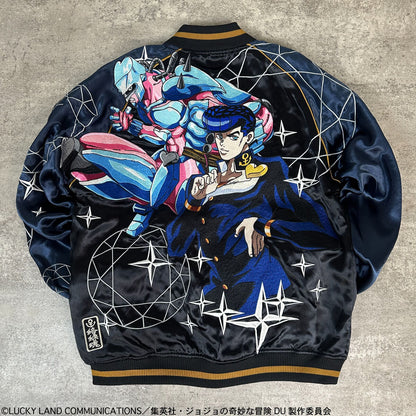 JoJo's Bizarre Adventure x Karakuri Tamashii Diamond is Unbreakable - Reversible Embroidered Sukajan Jacket Josuke Higashikata Model [Pre-Order Nov 2025]