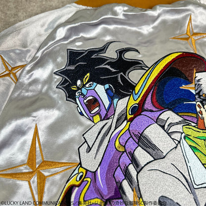 JoJo's Bizarre Adventure x Karakuri Tamashii Diamond is Unbreakable - Reversible Embroidered Sukajan Jacket Jotaro Kujo Model [Pre-Order Nov 2025]