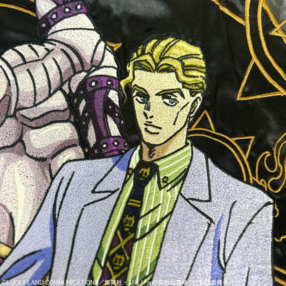 JoJo's Bizarre Adventure x Karakuri Tamashii Diamond is Unbreakable - Reversible Embroidered Sukajan Jacket Yoshikage Kira Model [Pre-Order Nov 2025]
