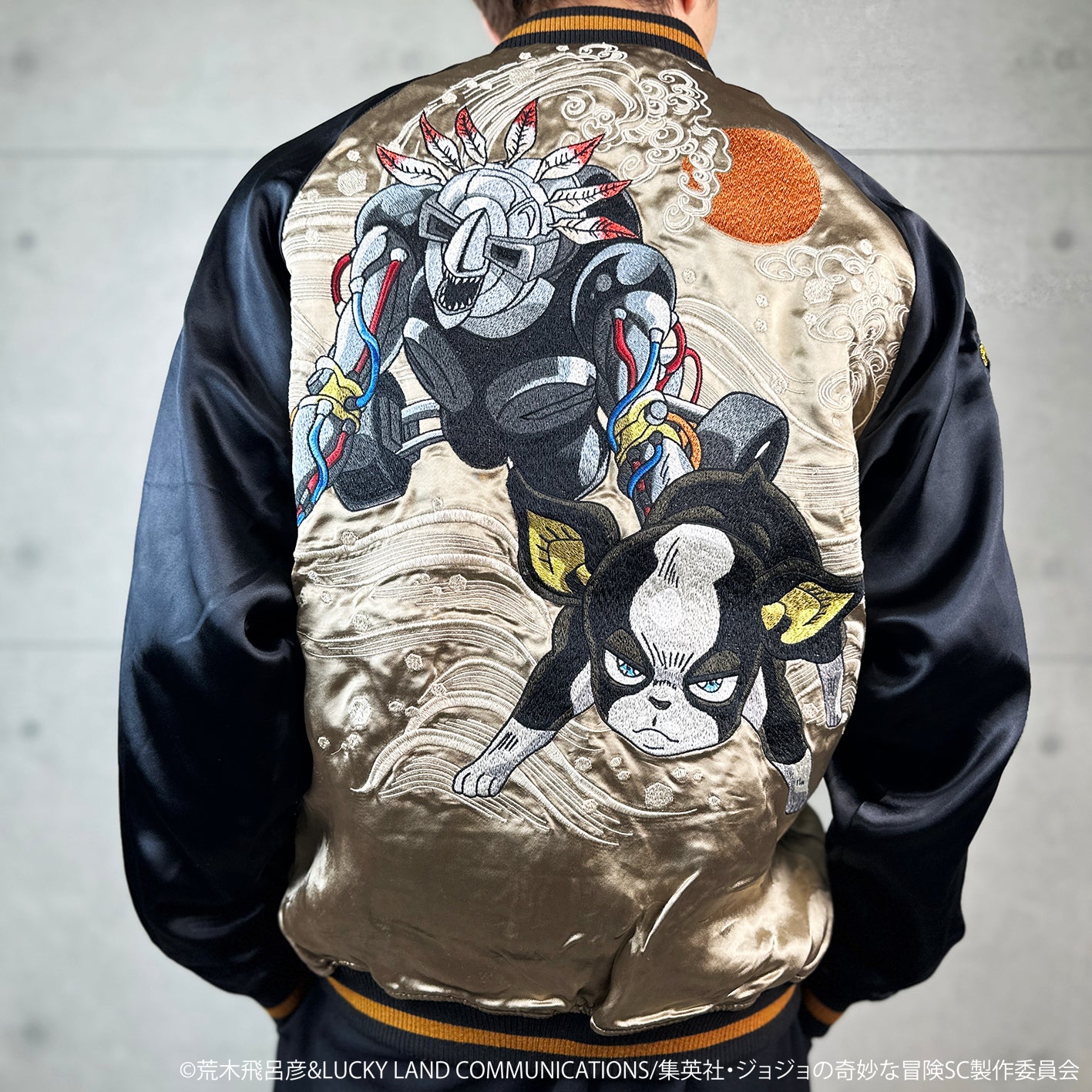 JoJo's Bizarre Adventure x Karakuri Tamashii Stardust Crusaders - Reversible Embroidered Sukajan Jacket Iggy Model