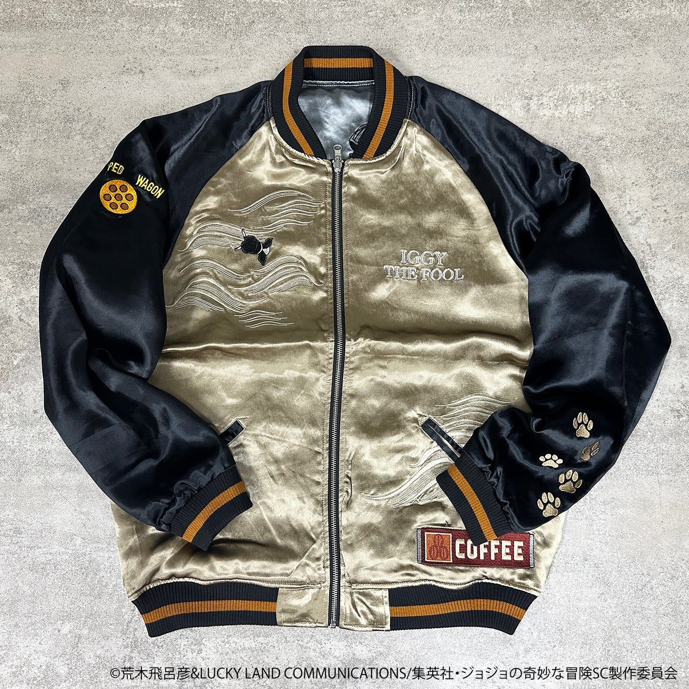 JoJo's Bizarre Adventure x Karakuri Tamashii Stardust Crusaders - Reversible Embroidered Sukajan Jacket Iggy Model