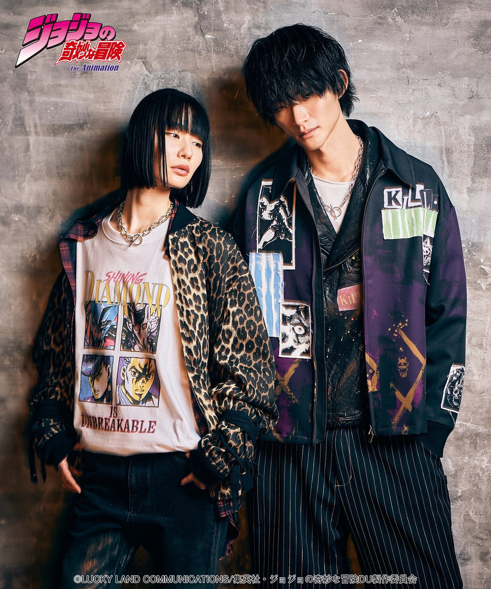 Jojo's Bizarre Adventure x Glamb Fashion Collection - Crazy Diamond vs Killer Queen T-Shirt [Pre-Order Apr 2026]