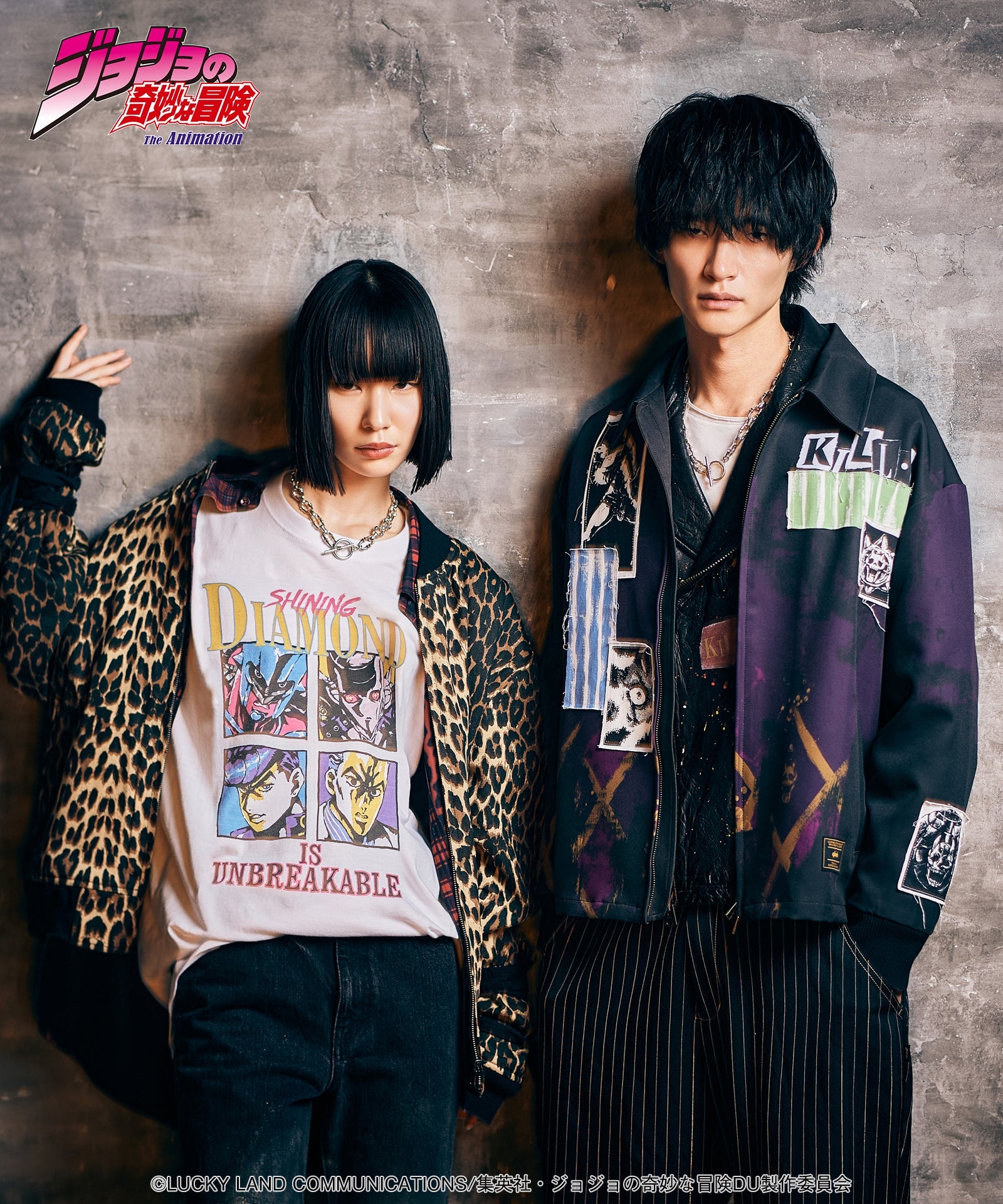 Jojo's Bizarre Adventure x Glamb Fashion Collection - Crazy Diamond vs Killer Queen T-Shirt [Pre-Order Apr 2026]