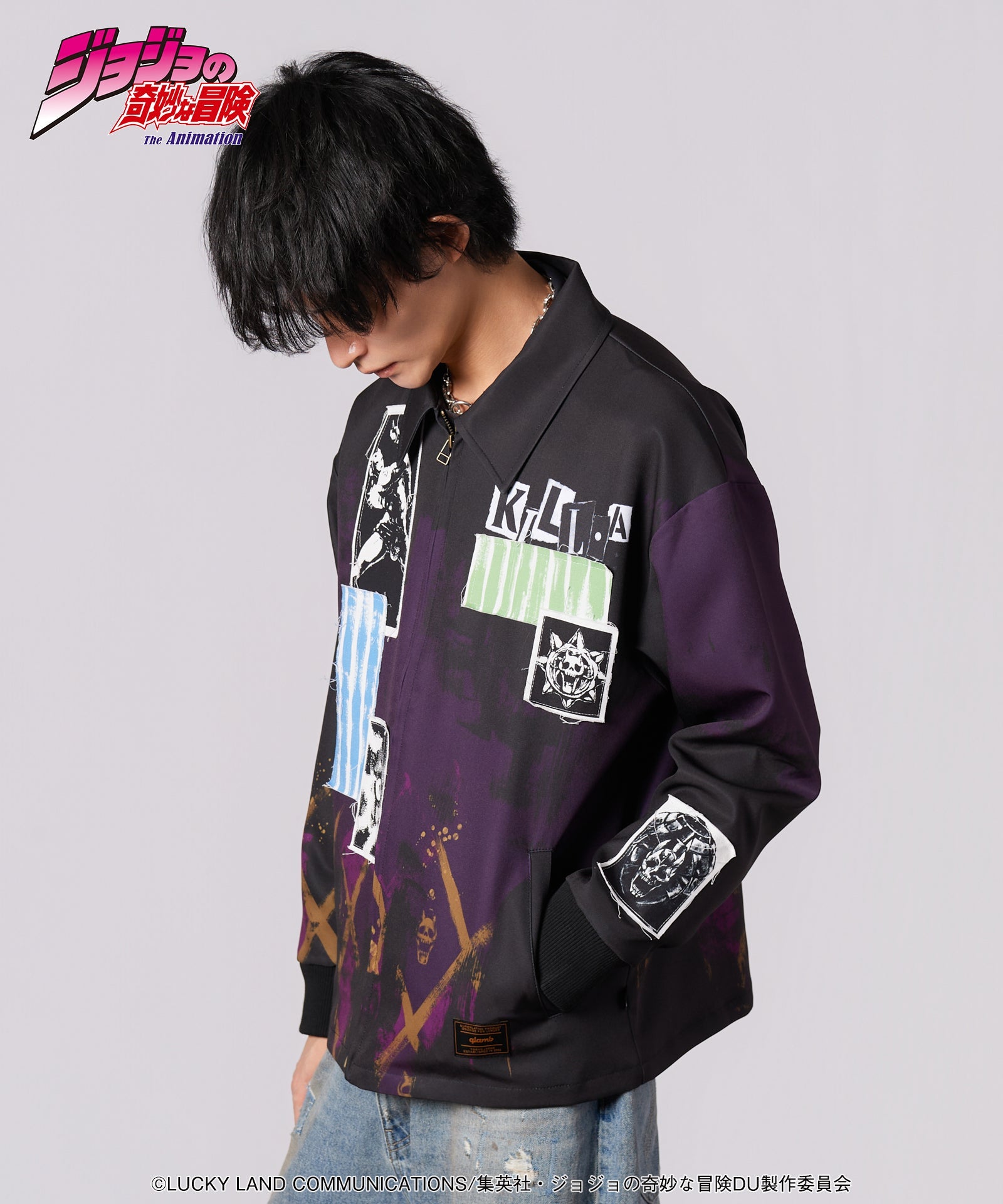 ミュージシャン JILUKA HBZ2021 ZD' MA-1 JACKET Jojo's Bizarre Adventure x Glamb Fashion Collection - Killer Queen