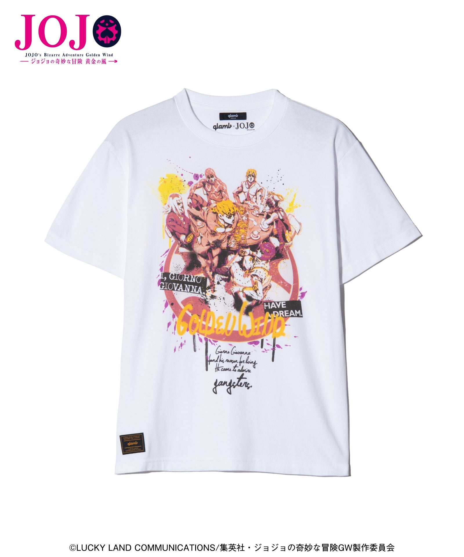 Jojo's Bizarre Adventure x Glamb Fashion Collection - Team Bucciarati T-Shirt (2 Types) [Pre-Order Nov 2026]