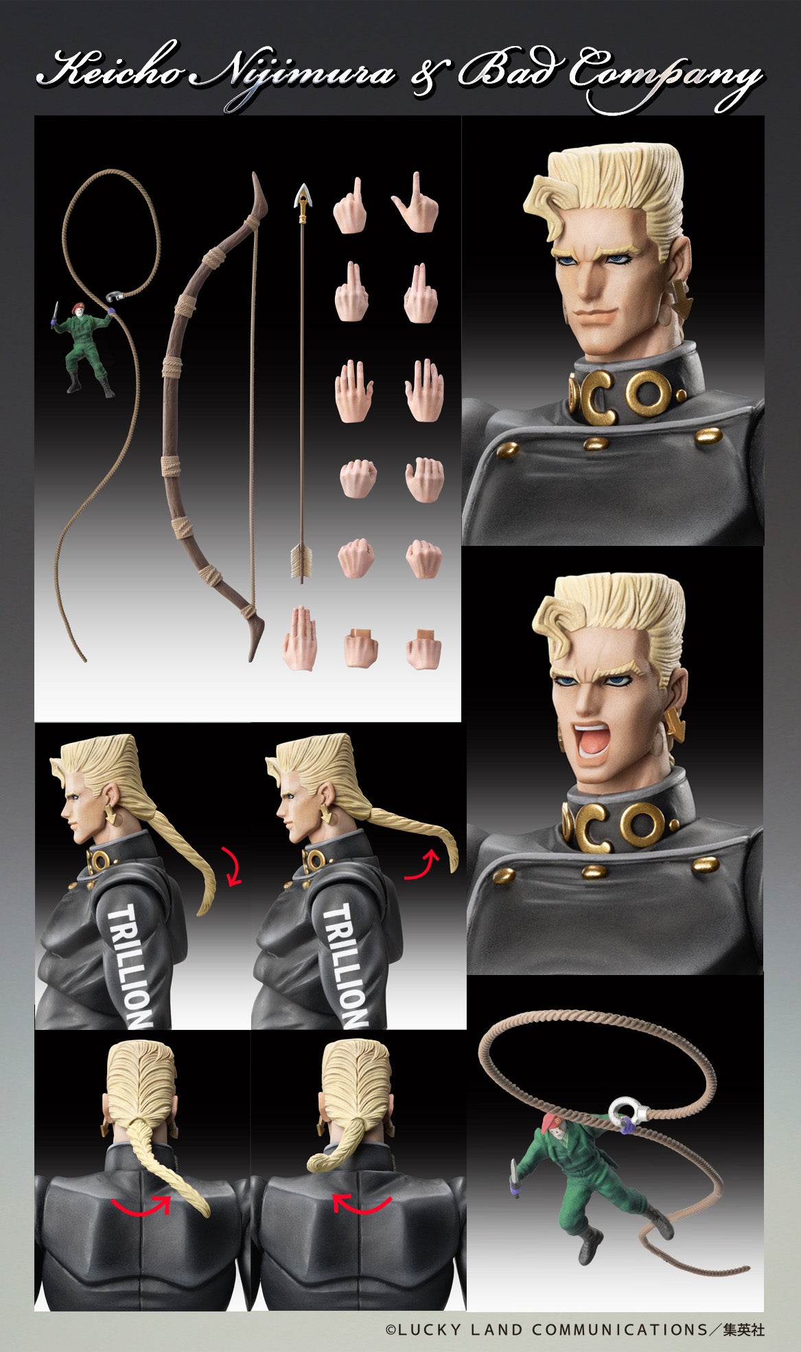 Jojo's Bizarre Adventure Part. IV Super Action Statue - Keicho Nijimura & Bad Company [Pre-Order Sep 2026]