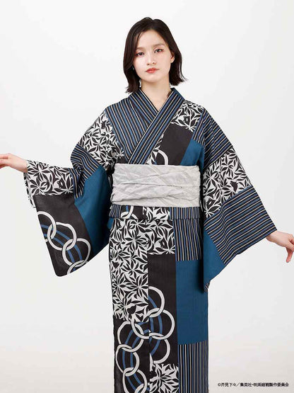 Jujutsu Kaisen Hidden Inventory / Prematured Death Furifu Women's Yukata + Heko Obi Set - Megumi Fushiguro