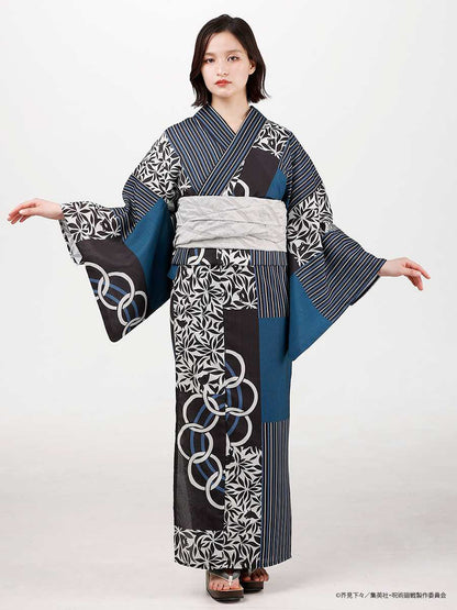 Jujutsu Kaisen Hidden Inventory / Prematured Death Furifu Women's Yukata + Heko Obi Set - Megumi Fushiguro