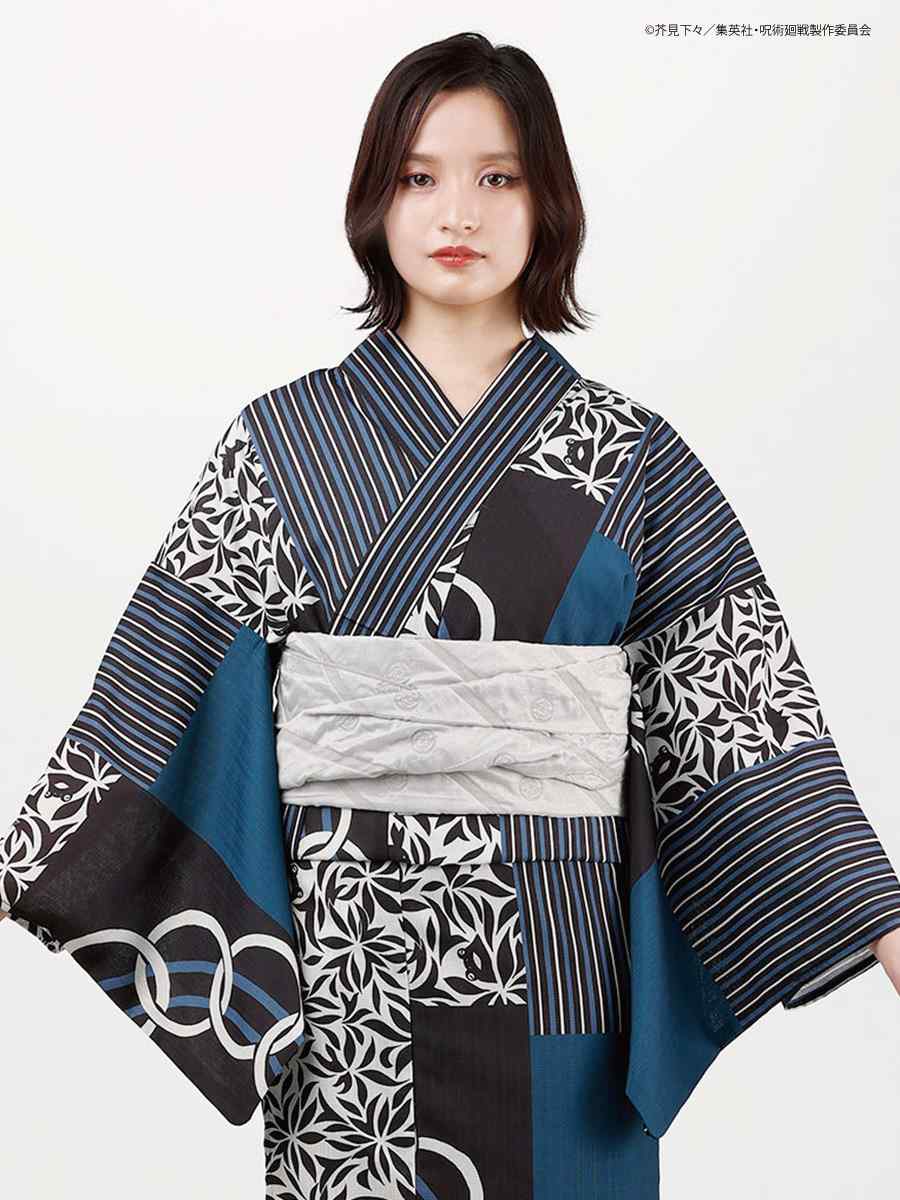 Jujutsu Kaisen Hidden Inventory / Prematured Death Furifu Women's Yukata + Heko Obi Set - Megumi Fushiguro