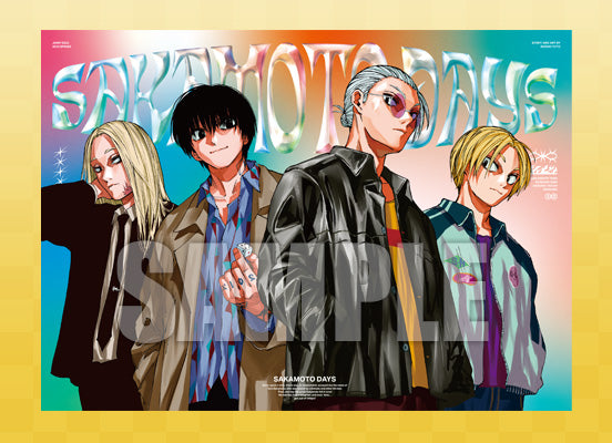 Jump Giga 2025 Spring Sakamoto Days + Poster + Double-Sided Coasters + Clear Cards + My Hero Academia and Vigilantes Stickers + My Hero Academia Vigilantes Poster
