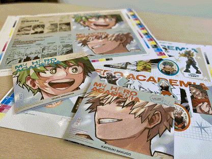 Jump Giga 2025 Summer Black Clover + My Hero Academia Stickers Album Izuku Midoriya and Katsuki Bakugo