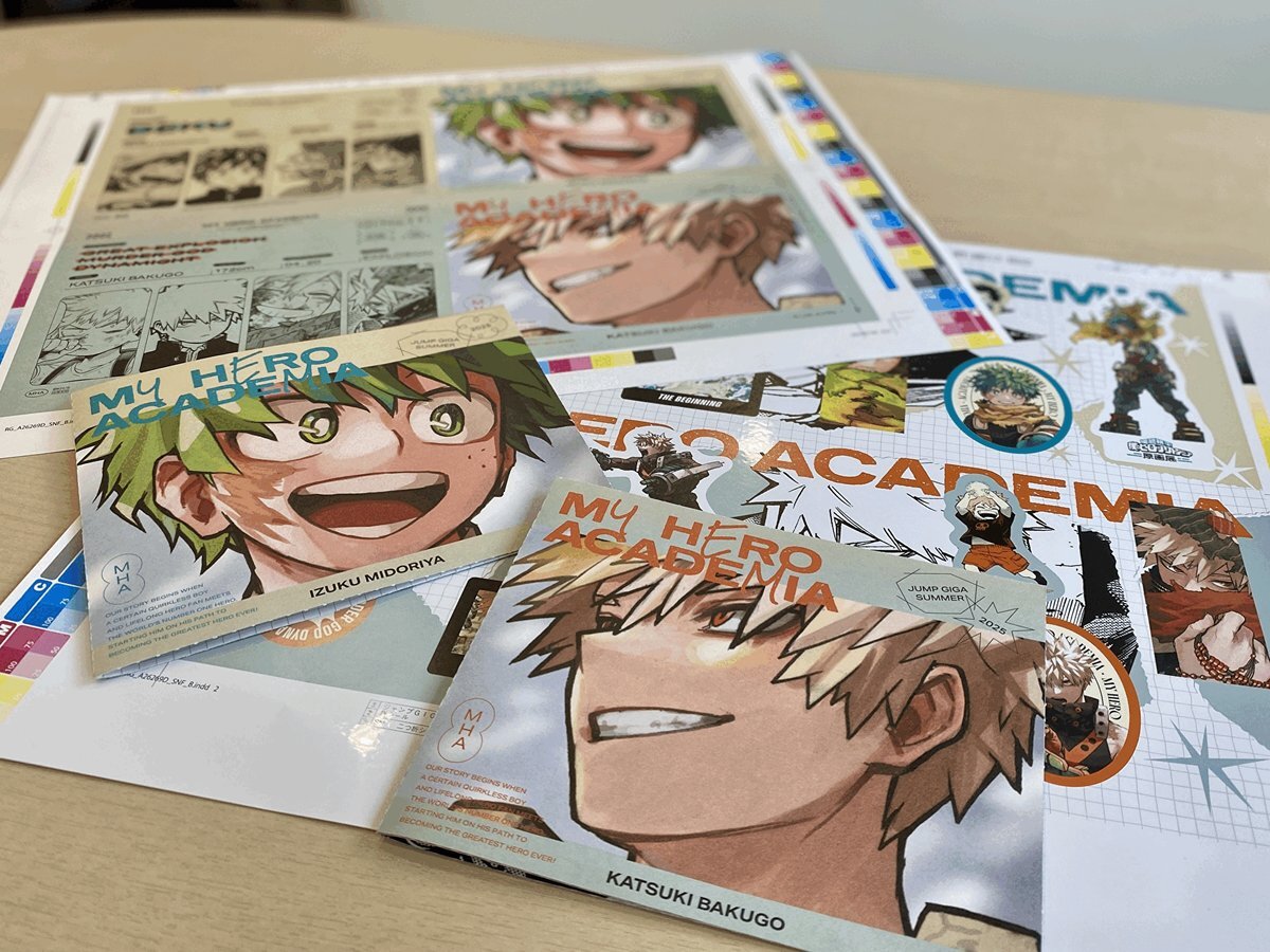 Jump Giga 2025 Summer Black Clover + My Hero Academia Stickers Album Izuku Midoriya and Katsuki Bakugo