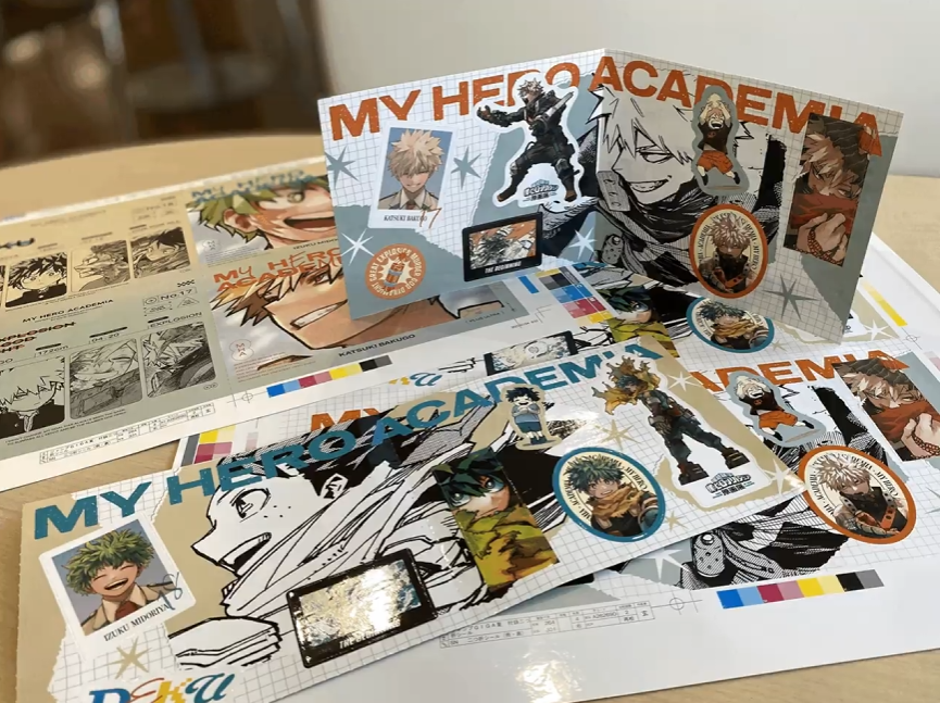 Jump Giga 2025 Summer Black Clover + My Hero Academia Stickers Album Izuku Midoriya and Katsuki Bakugo
