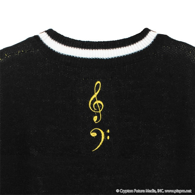 Kagamine Rin & Len x Listen Flavor - Kagamine Rin & Len V-neck knit Black