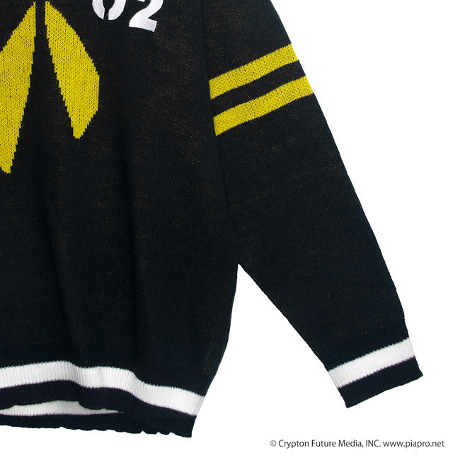 Kagamine Rin & Len x Listen Flavor - Kagamine Rin & Len V-neck knit Black