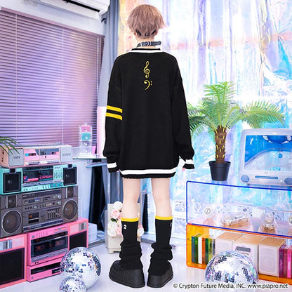 Kagamine Rin & Len x Listen Flavor - Kagamine Rin & Len V-neck knit Black