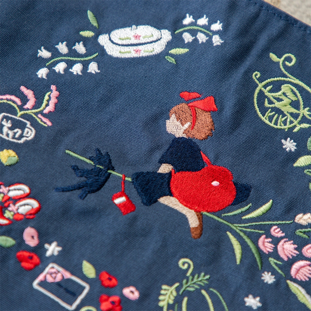 Kiki's Delivery Service - Flower Wreath Embroidery Series Lunch Tote Bag
