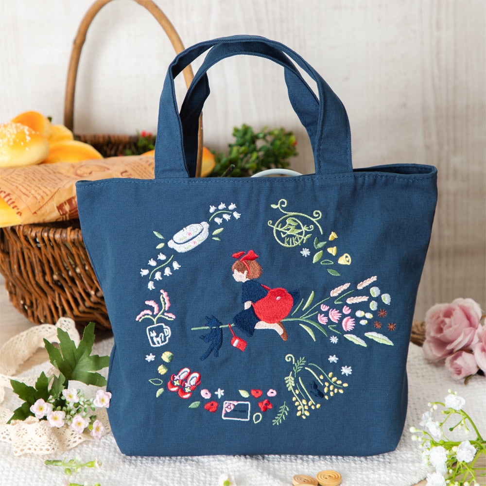 Kiki's Delivery Service - Flower Wreath Embroidery Series Lunch Tote Bag