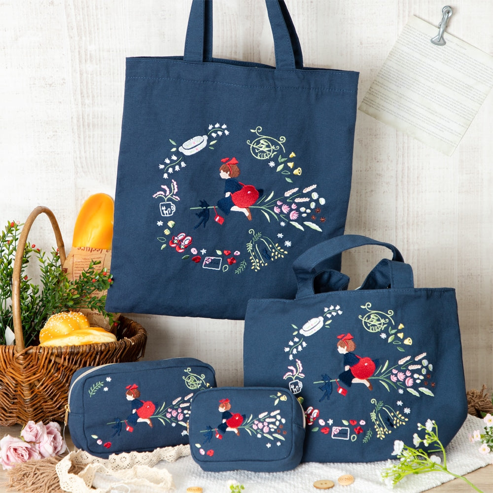 【新品】ポーチ付 Mサイズflower embroidery Kiki's Delivery Service - Flower Wreath Embroidery Series Mini