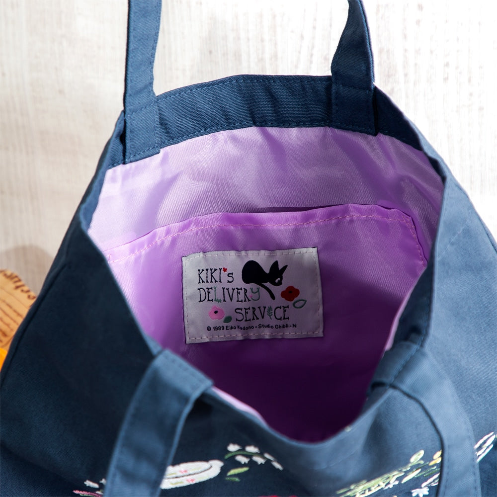 Kiki's Delivery Service - Flower Wreath Embroidery Series Tote Bag