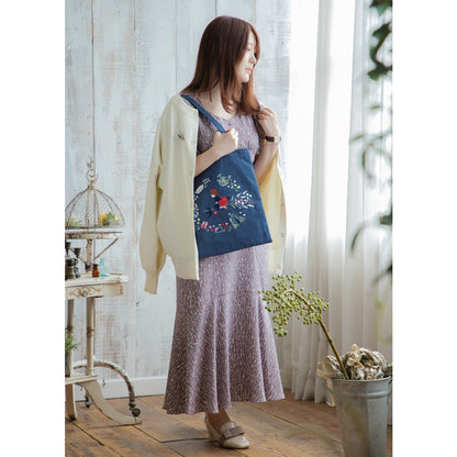 Kiki's Delivery Service - Flower Wreath Embroidery Series Tote Bag