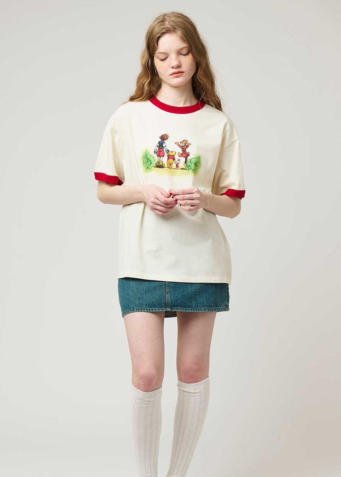 Kingdom Hearts X Graniph Fashion Collection - 100 Acre Wood Big Silhouette Trim T-shirt [Release Jun 16 2026]